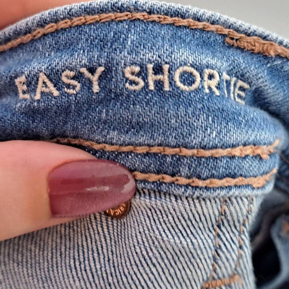 American Eagle Women's Plus Size Dreamy Drape Stretch Denim Easy Shortie size 14 - Picture 5 of 7